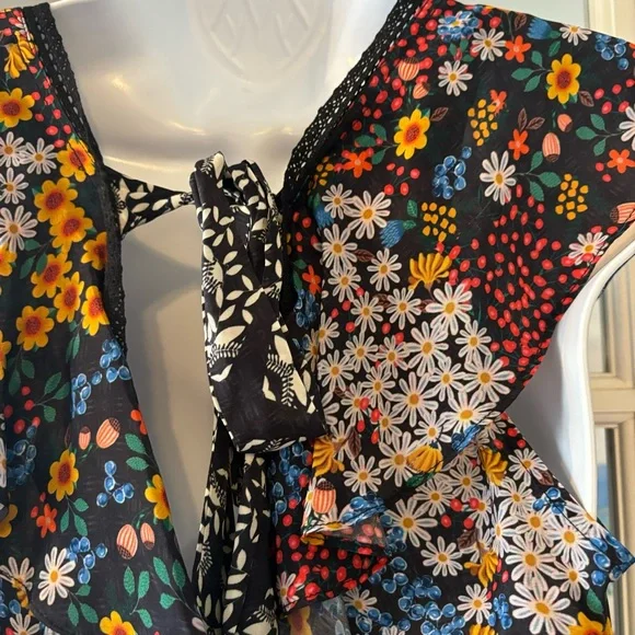 🌺Host Pick🌺 Anthropologie Bhanuni by Jyoti Embroidered Beaded Neda Top M NWOT - Picture 2 of 11